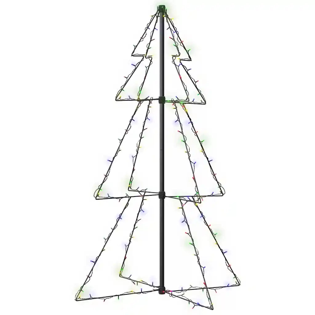 Albero di Natale a Cono 160 LED per Interni Esterni 78x120 cm 328569