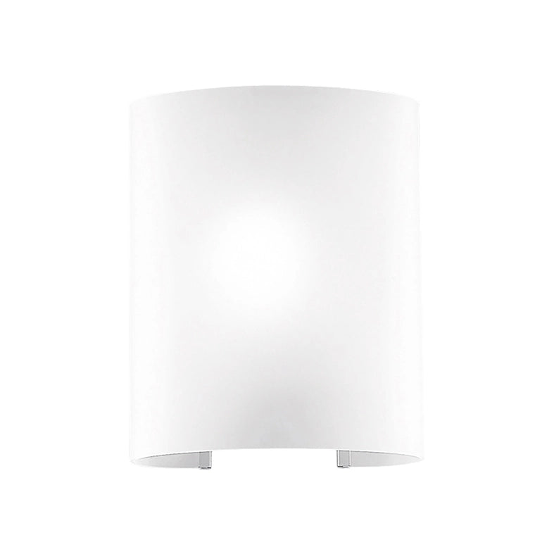 Applique Curtis Rossini Group Lampada da Parete 28cm in Vetro Bianco Satinato e Struttura in Metallo Attacco E27 IP20 - A.3342-30