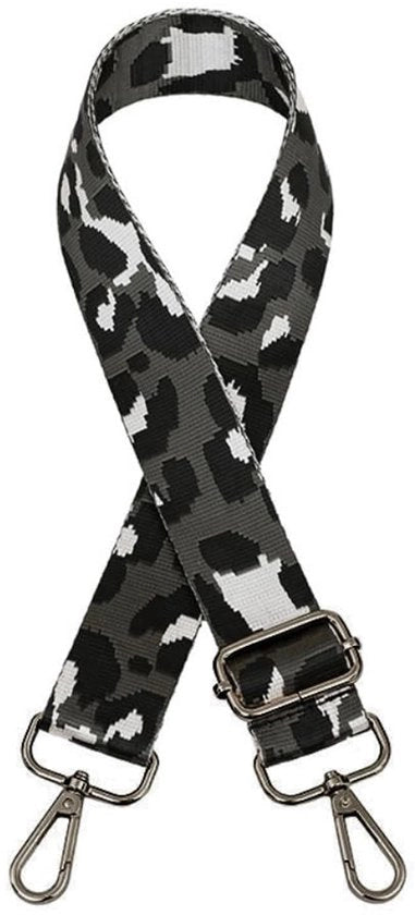 Cintura da lavoro estensibile 75-130 cm - Cinturone con fibbia - Larghezza 3,8 cm - Disegno leopardo - Materiale polyester - Cinturino con fibbia