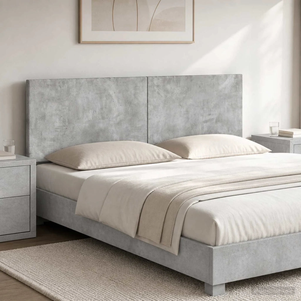 Testiera da Muro BREDA Grigio Cemento Legno ingegnerizzato 897588