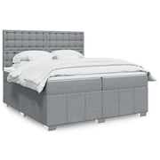 Giroletto a Molle con Materasso Grigio Chiaro 200x200cm Tessuto 3294089