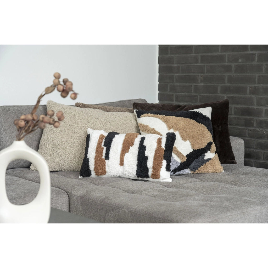 Cuscino Decorativo Tavira, Beige, Cotone, 45x60x15 cm