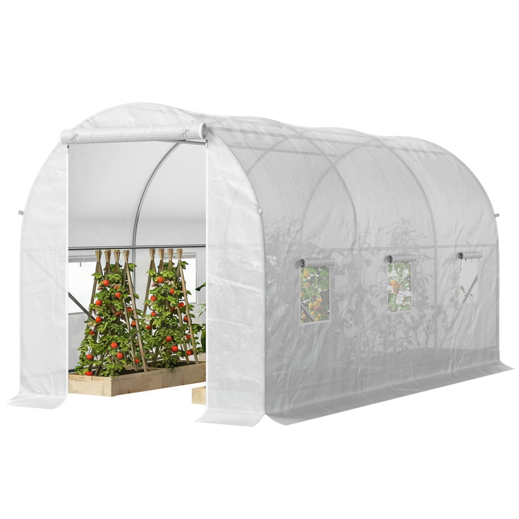 Serra tunnel da giardino 7m2 ¨C zephmum ¨C 350x200x200 cm bianco