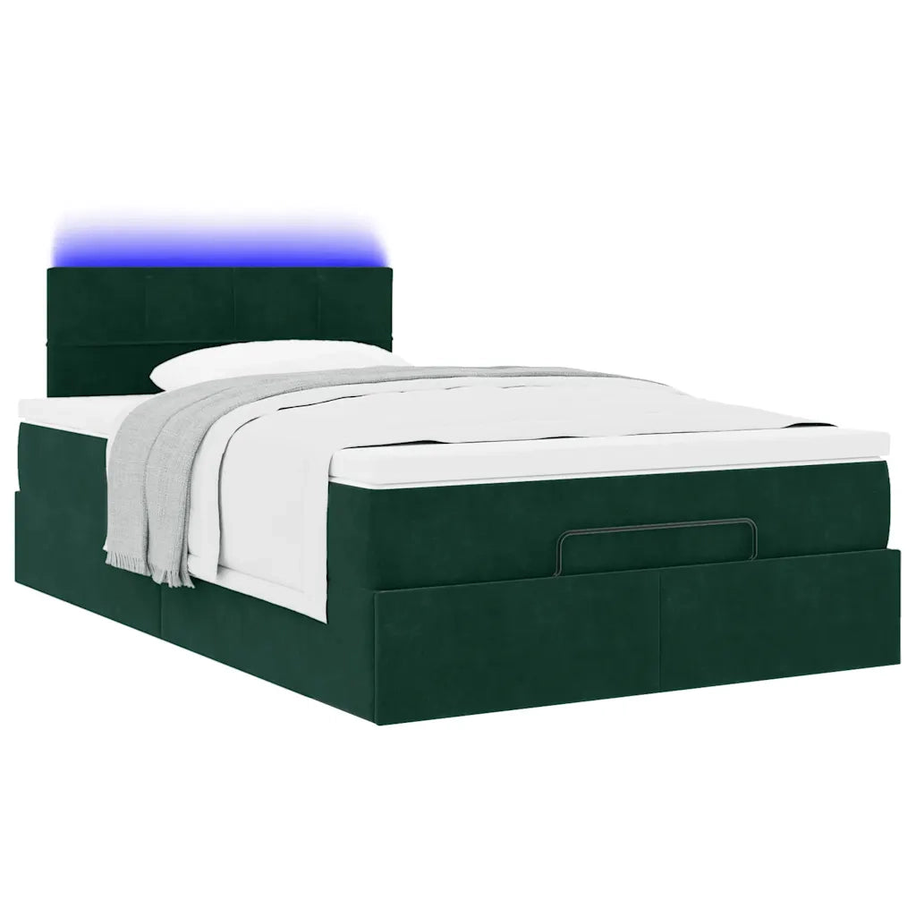 Struttura Letto Pouf con Materasso 120x200 cm Velluto 3312617