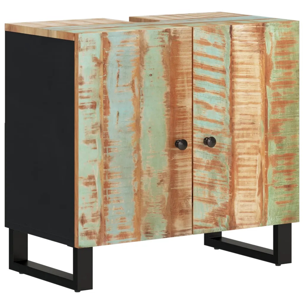 vidaXL Set Mobili da Bagno 3 pz in Legno Massello di Recupero