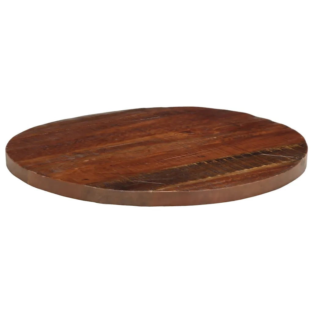 Piano per Tavolo Ø 70x3,8 cm Rotondo Legno Massello di Recupero 370041