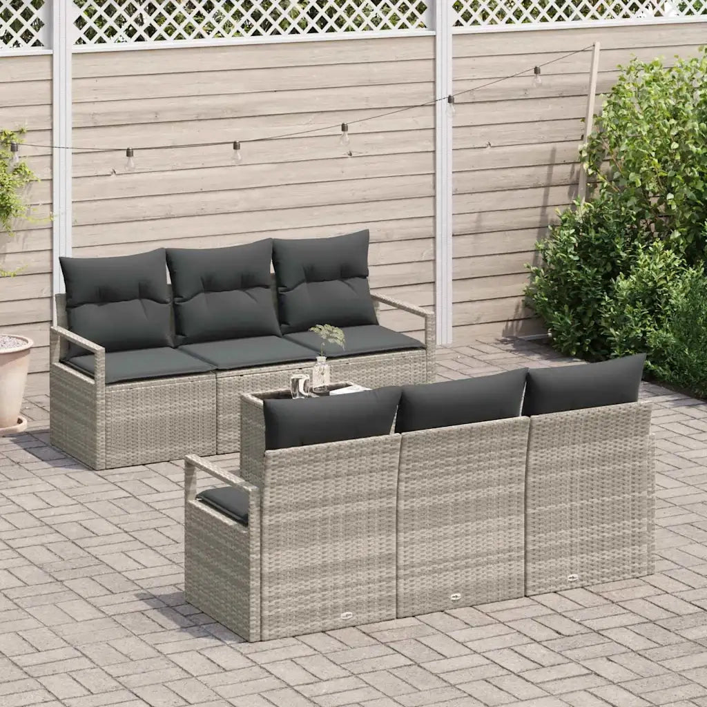 Set Divano da Giardino 7 pcs Grigio chiaro e grigio scuro 3354941