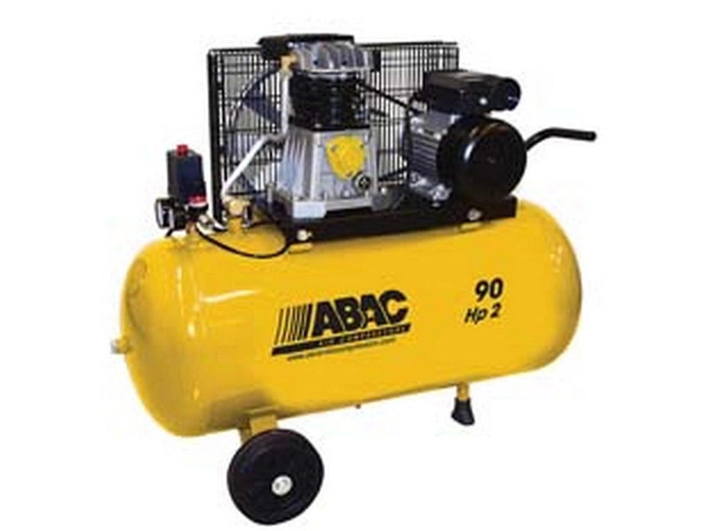 1pz compressore a cinghia bicilindrico lubrificato a olio lt.90 cod:ferx.fer74728