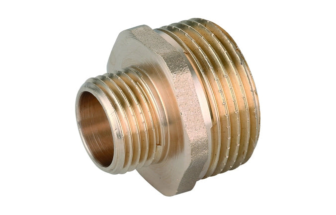 NIPPLE DIRITTO RIDOTTO MM OTTONE GIALLO IBP- 11/2 x 1- IBP- pezzi 1