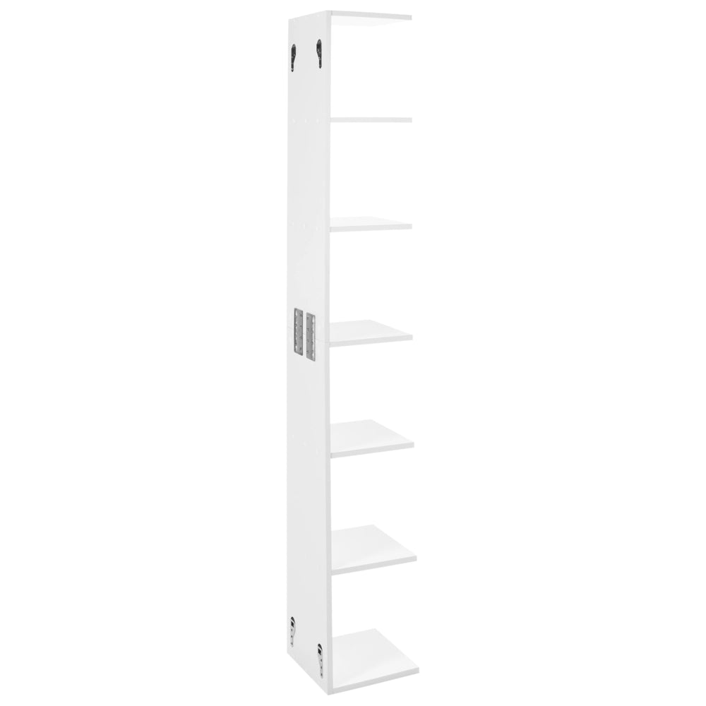 Libreria da parete a pannelli di particelle con 6 livelli bianco stile moderno