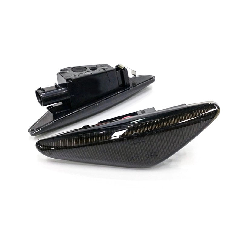 Kit Freccia Laterale a Led Side Marker Lente Nero Fume Luce Arancione Per BMW X5 E70 X3 F25 X6 E71 E46 63137171008