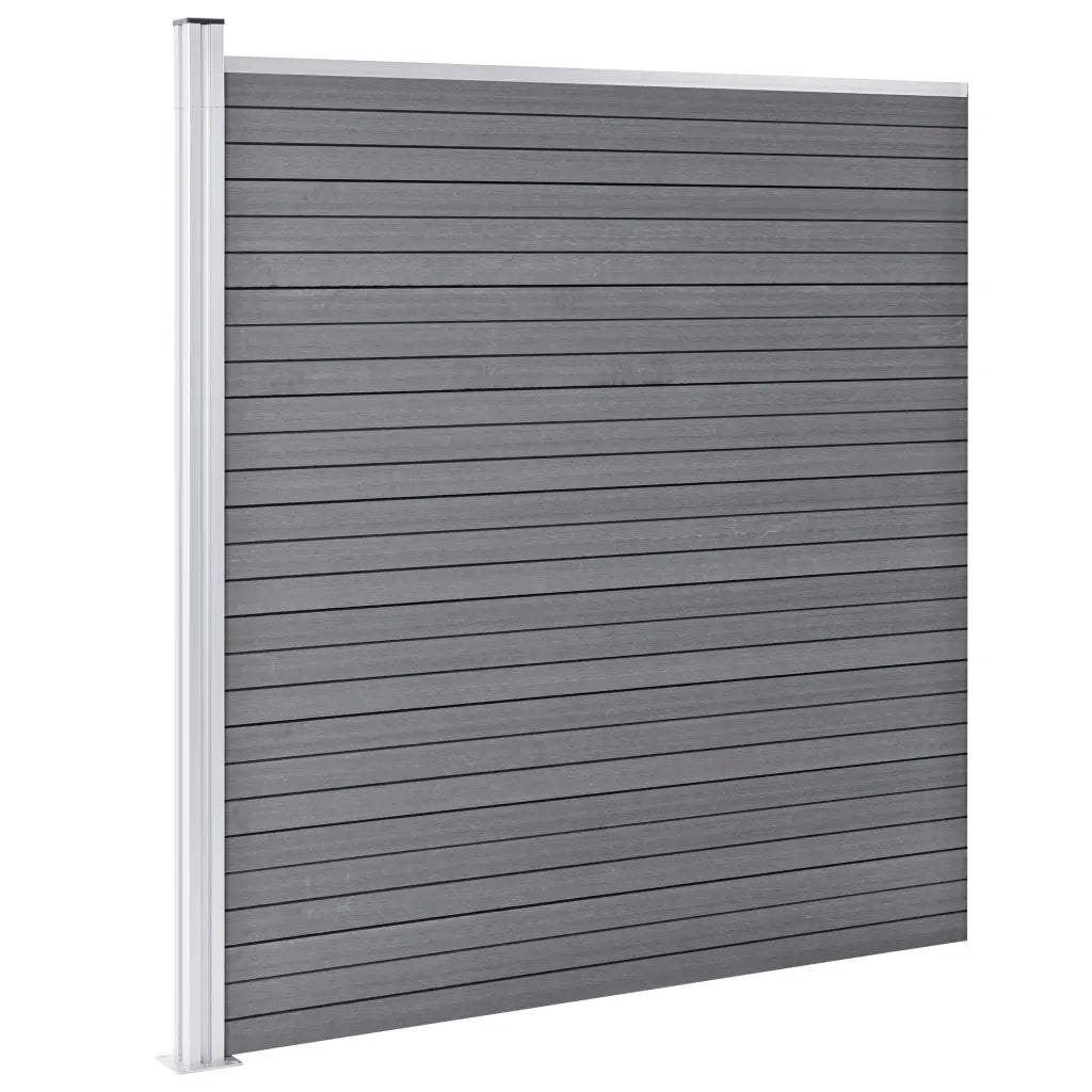 Pannello di Recinzione in WPC 699x186 cm Grigio 3053227
