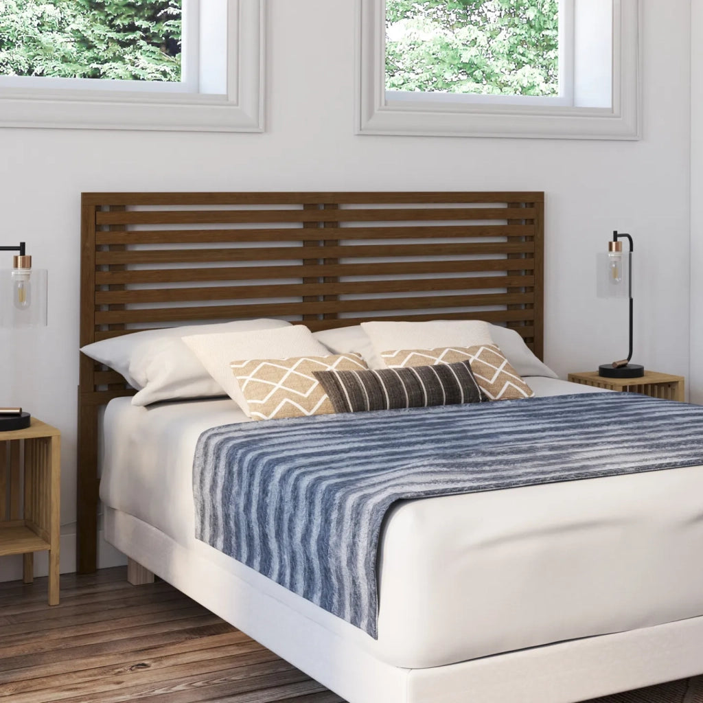 IDMarket - Cabecero de listones de madera envejecida AVA 160 CM