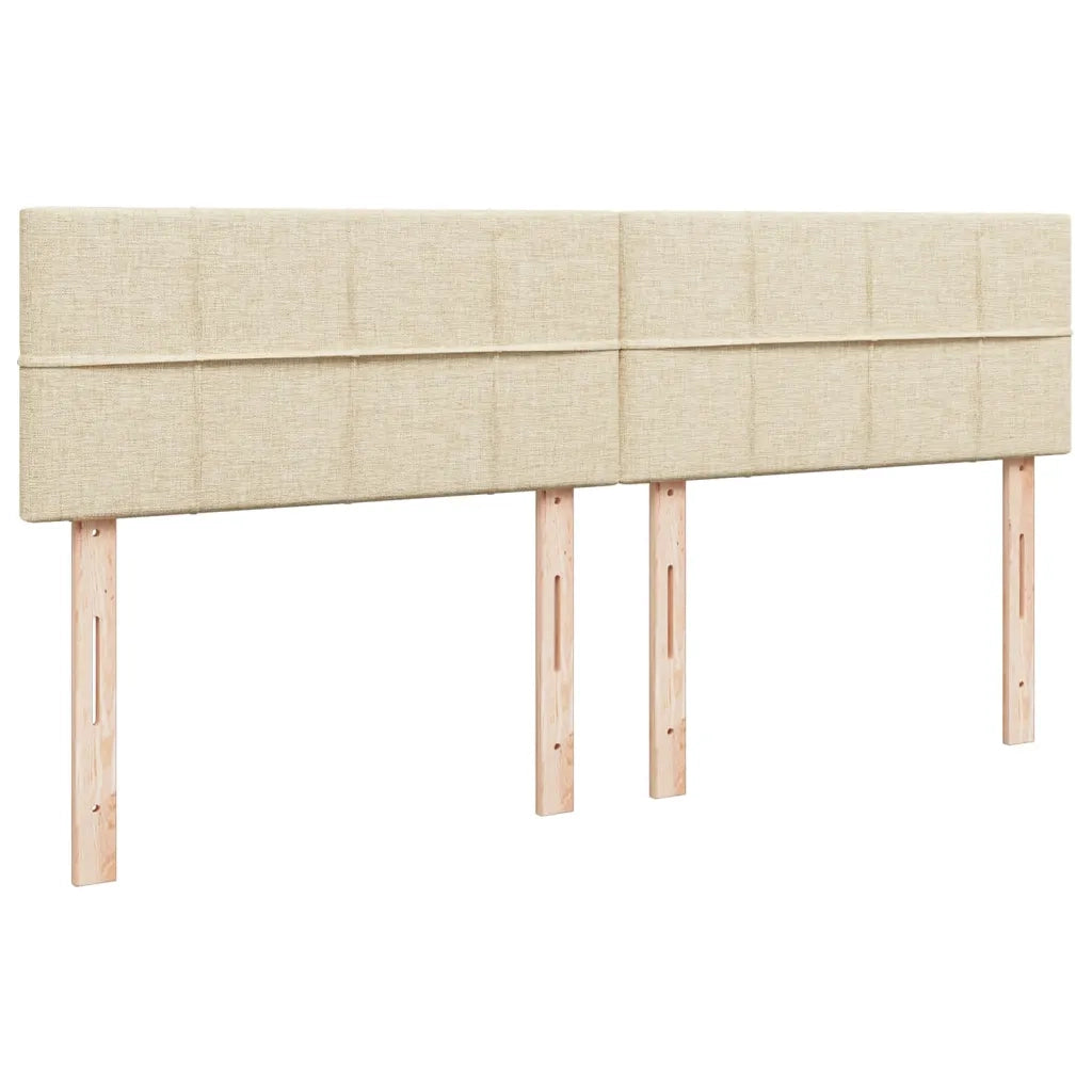 Giroletto a Molle con Materasso Crema 200x200 cm in Tessuto