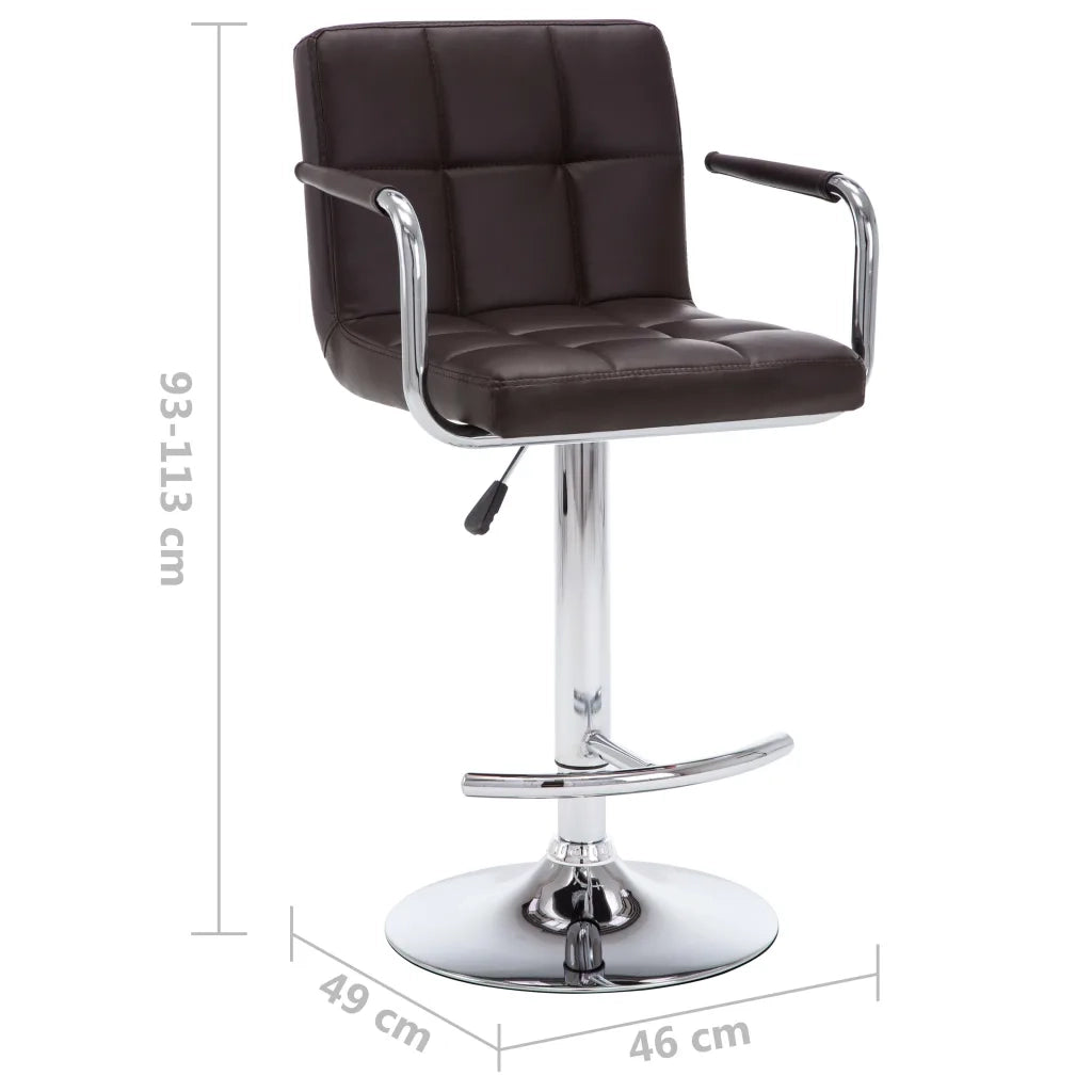 Sgabelli da Bar 2 pz Marroni in Similpelle  cod mxl 70352