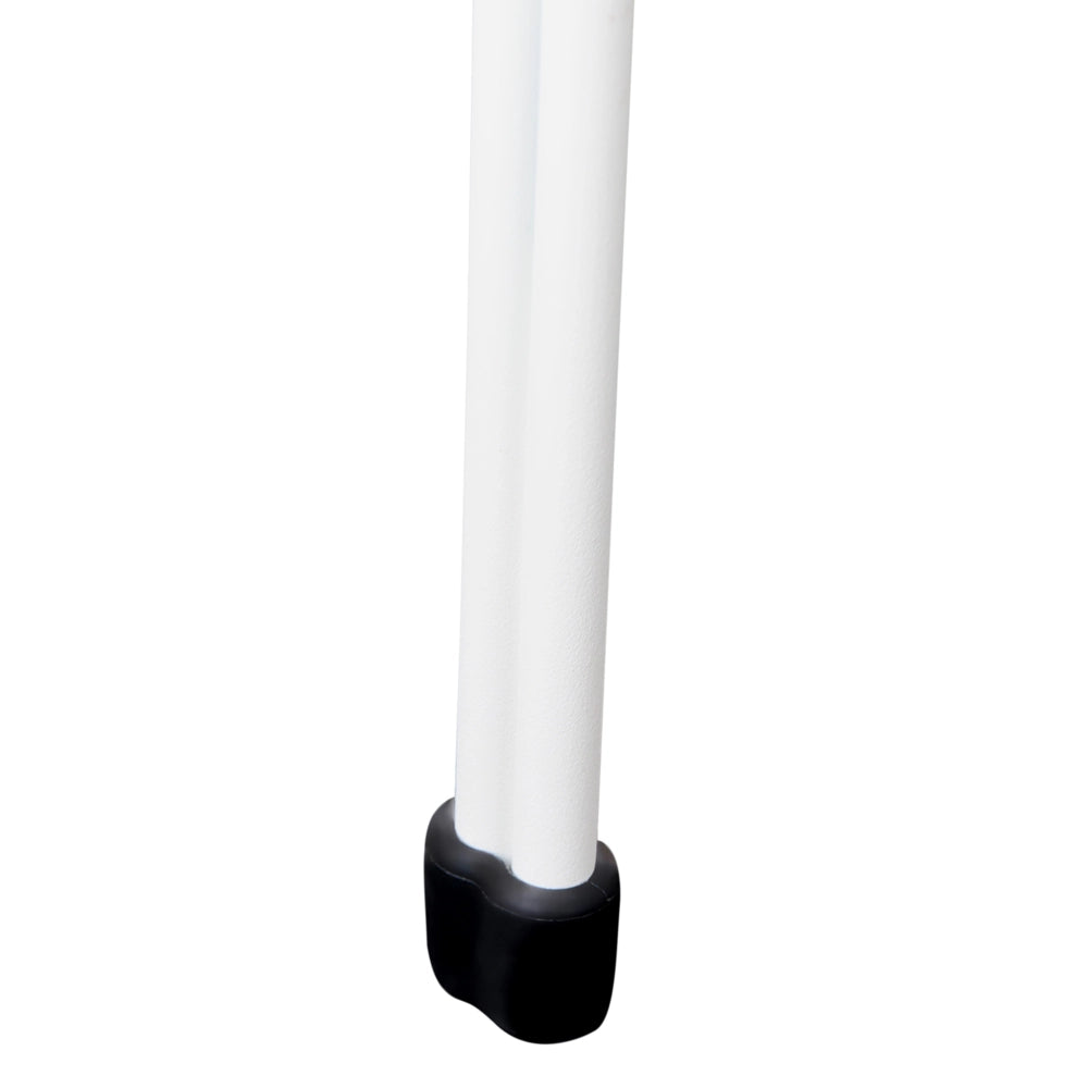 Set di 2 sedie da giardino con telaio in acciaio bianco impilabili da esterno per patio stile moderno
