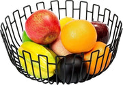 Scatola per frutta, grande ciotola per frutta per cucina, ciotole per frutta per tavolo da pranzo, scatole per frutta per soggiorno, cucina, cucina secondaria - nero/27×11 cm
