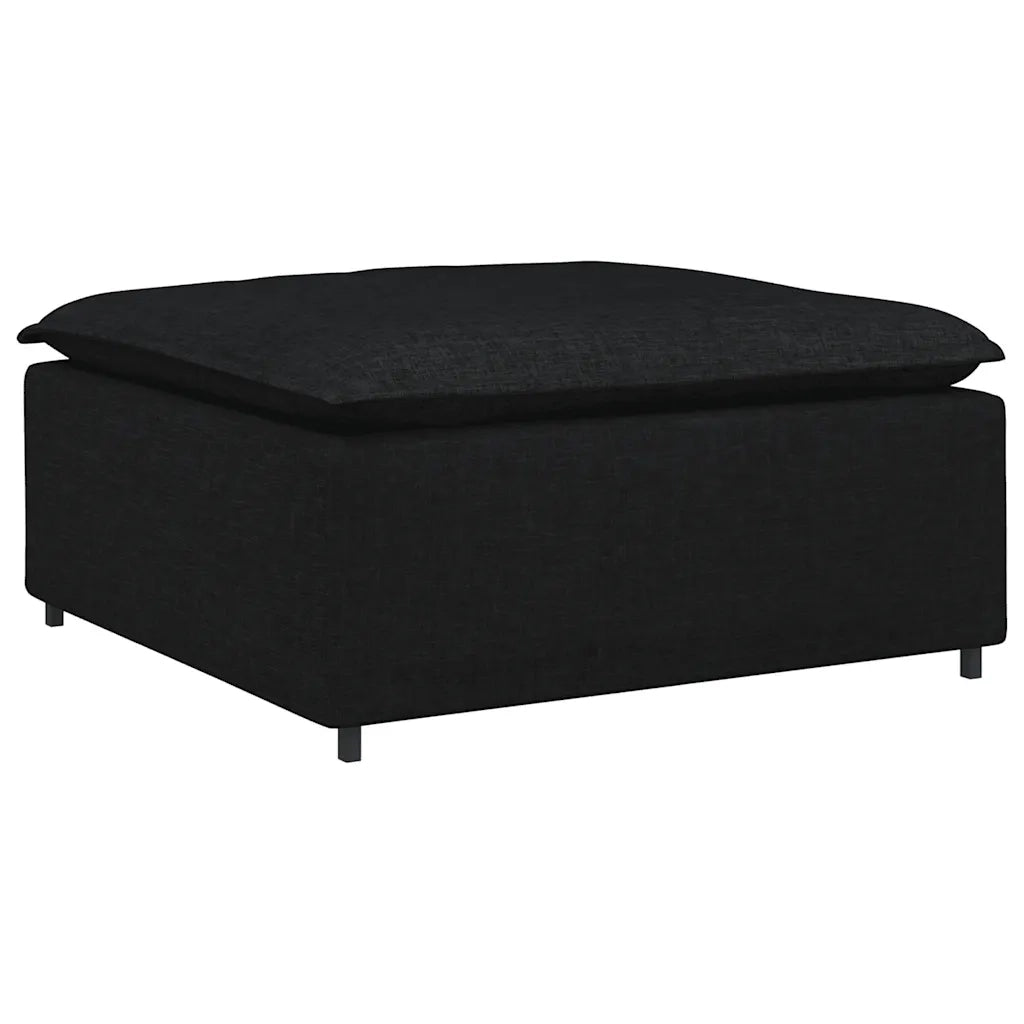 Divano Modulare Poggiapiedi Modulo Nero 100x100x48 cm