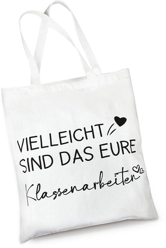 Borsa in Tessuto a Due Facce - Design - Borsa in Coton - Regalo per Insegnanti - Sostenibile - Portatile - Ideale per il Viaggio Lavoro - Borsa in Canapa