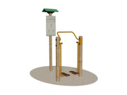 Stazione passeggiata Giochipark cm90x140x205h legno acciaio zincato per parchi