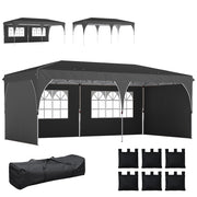 Tenda da Giardino Pieghevole ¨C Zephmum ¨C Grigio Scuro 6x3 m