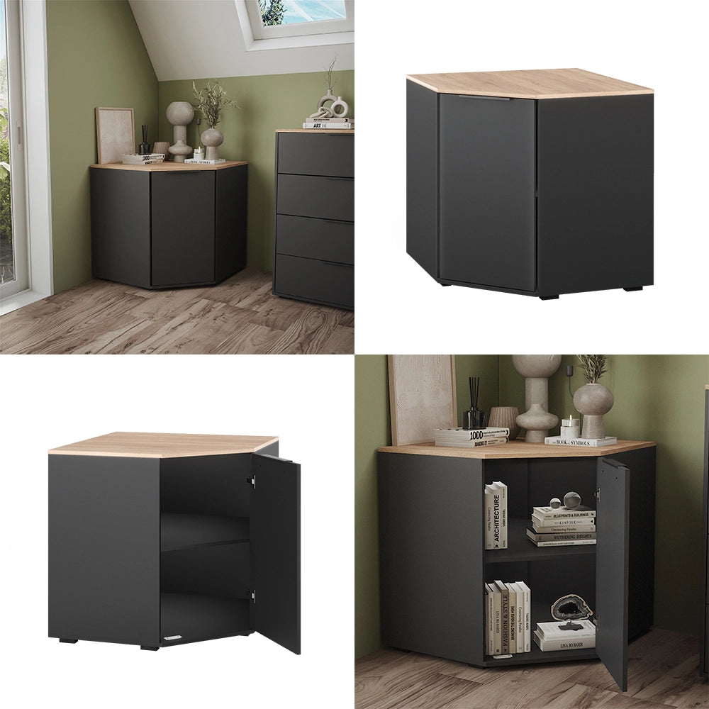 Vicco Credenza Antracite 77.9 x 77.9 cm con 1 porta