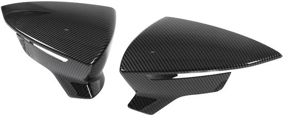 Copertura per specchietti laterali in carbonio: Copertura per specchietti posteriori in sostituzione per SEAT Leon Mk3 5F ST FR Cupra 2013-2019, stile a fibra di carbonio.