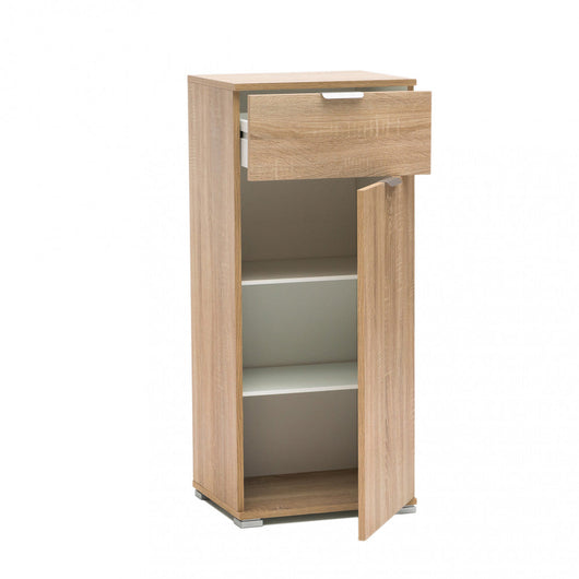Mobiletto con 1 Anta e 1 Cassetto 45x38x103 h cm in Truciolare bilaminato Naturale