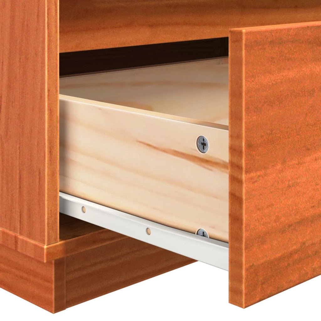 Armadio da Notte con cassetto Marrone cerato 60 x 34 x 51 cm 869894