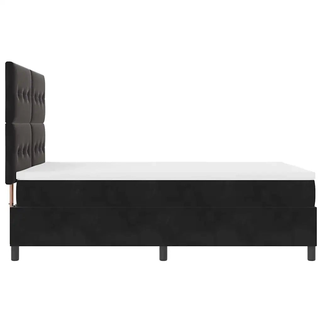 Letto a molle con materasso Nero 160 x 200 cm Velluto 3339844