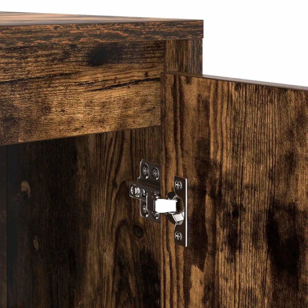 Mobiletto per lavatrice con porta Rovere fumé 87 x 60 x 89 cm
