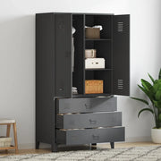Armadio Antracite Industriale 90x50x180 cm in Metallo
