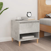 Comodino Grigio Cemento 50x46x50 cm in Legno Multistrato 819540