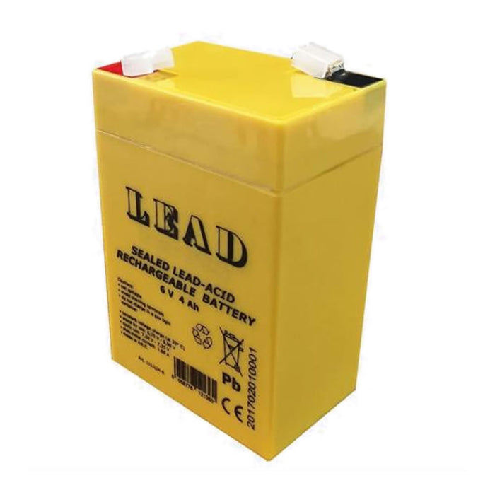 Multipack da 3 batterie ricaricabili 6 volt 4 ah per lampada d'emergenza antifurto allarme giochi