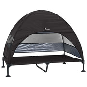 Letto per Cani Elevato Nero 127 x 81 x 108 cm Tessuto e acciaio CFW4113223