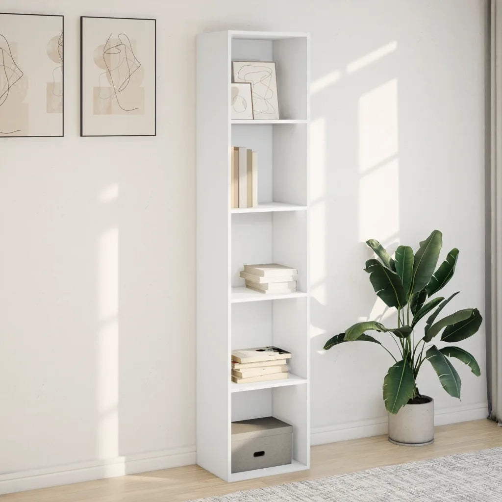 Libreria Bianca 40x30x189 cm in Legno Multistrato 857885