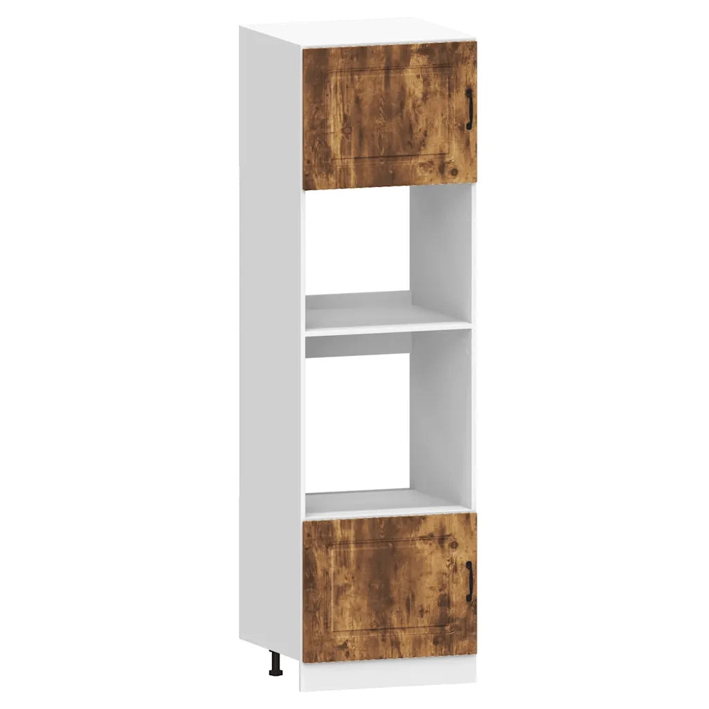 Set Mobili da Cucina 7 pz Kalmar Rovere Fumo Legno Multistrato