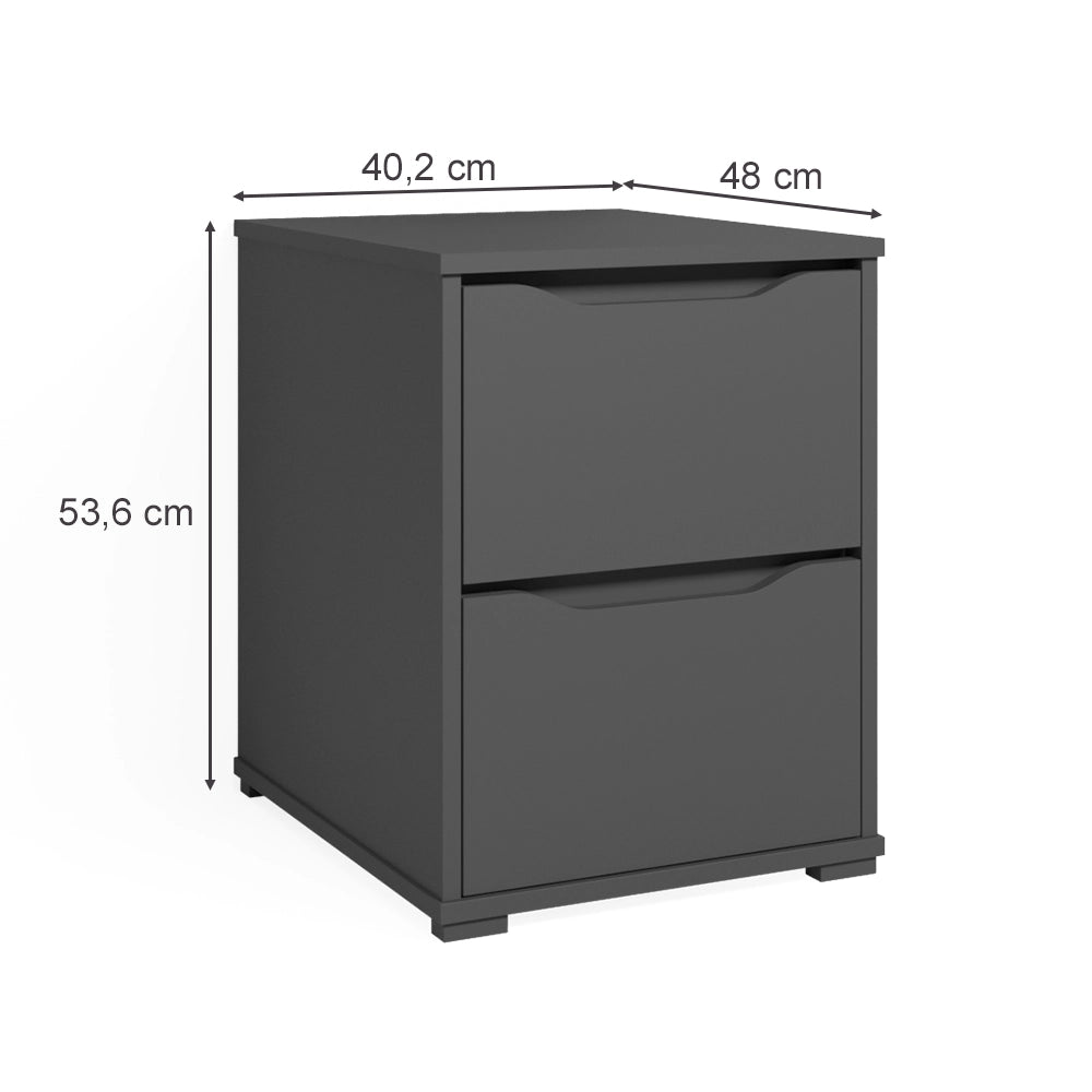 Vicco Comodini camera da letto Antracite 40.2 x 53.6 cm
