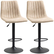 SET 2 SGABELLI AD ALTEZZA REGOLABILE IN ACCIAIO E POLIESTERE 47.5X57.5X95-116 CM