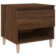 Comodino | Armadio da Notte | Mobiletto da notte Rovere Marrone 50x46x50 cm in Legno Multistrato