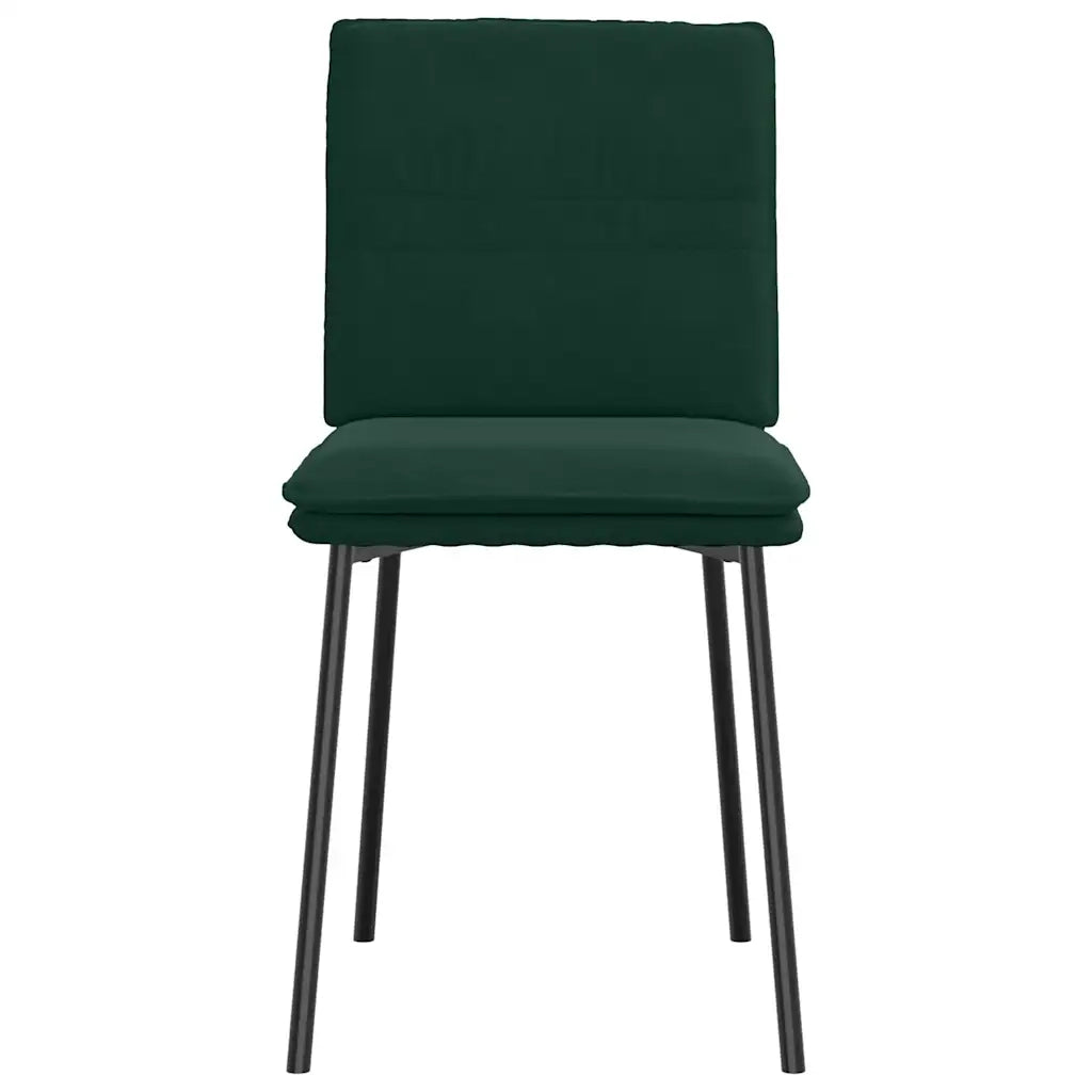 Sedie da Pranzo 6 pz Verde Scuro in Velluto 3315616
