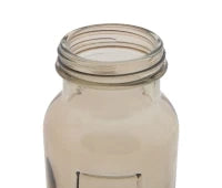 Barattolo Tall con Coperchio Vetro Riciclato Fumo Cm Ø 6.5X13.5(Made In Spain)
