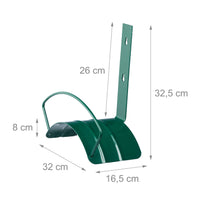 Portagomma da parete giardino giardinaggio pratico in metallo 32 cm verde 3413024