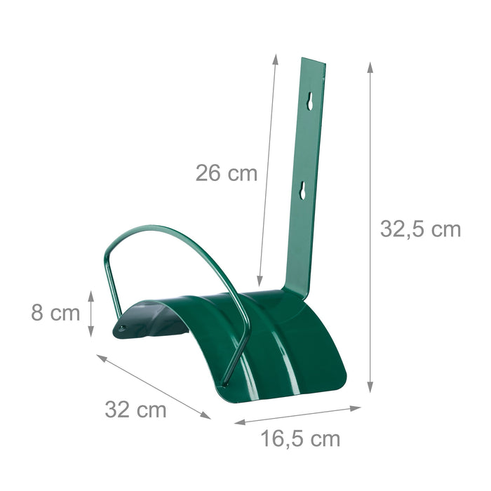 Portagomma da parete giardino giardinaggio pratico in metallo 32 cm verde 3413024