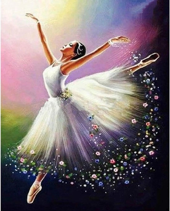 Kit di Puntatura con Diamanti per Adulti e Principianti - Ballerine, Cristalli di Rhinestoni, Puntitura e Decorazione di Parete 30x40cm
