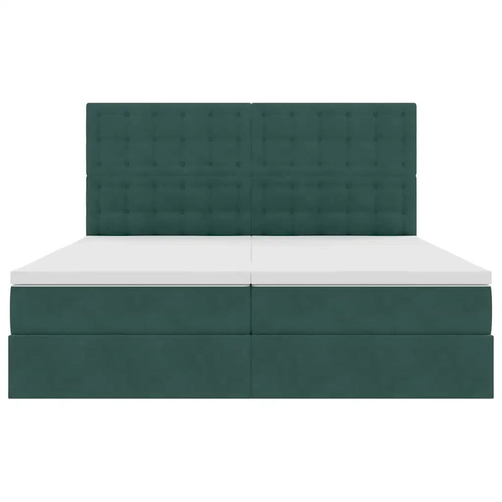 Letto con Contenitore Verde Scuro 180 x 200 cm Velluto