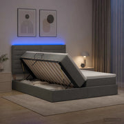 Letto con contenitore LED e materasso Grigio Scuro 200 x 200 cm 3460225