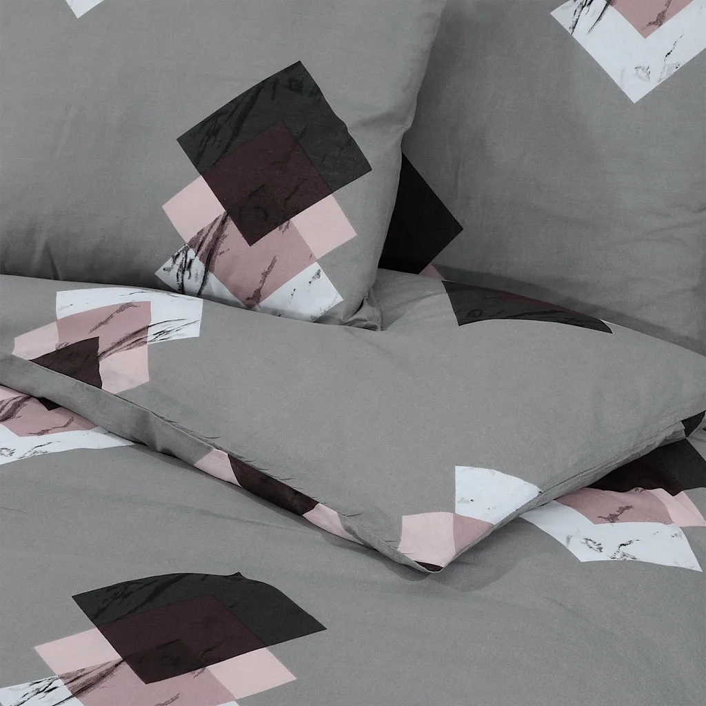 Set Copripiumino Grigio 140x200 cm in Cotone CFW6048355
