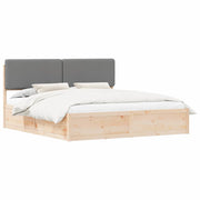 Letto matrimoniale | Letto per adulti | Letto con Testiera Rivestita Grigio chiaro 180 x 200 cm