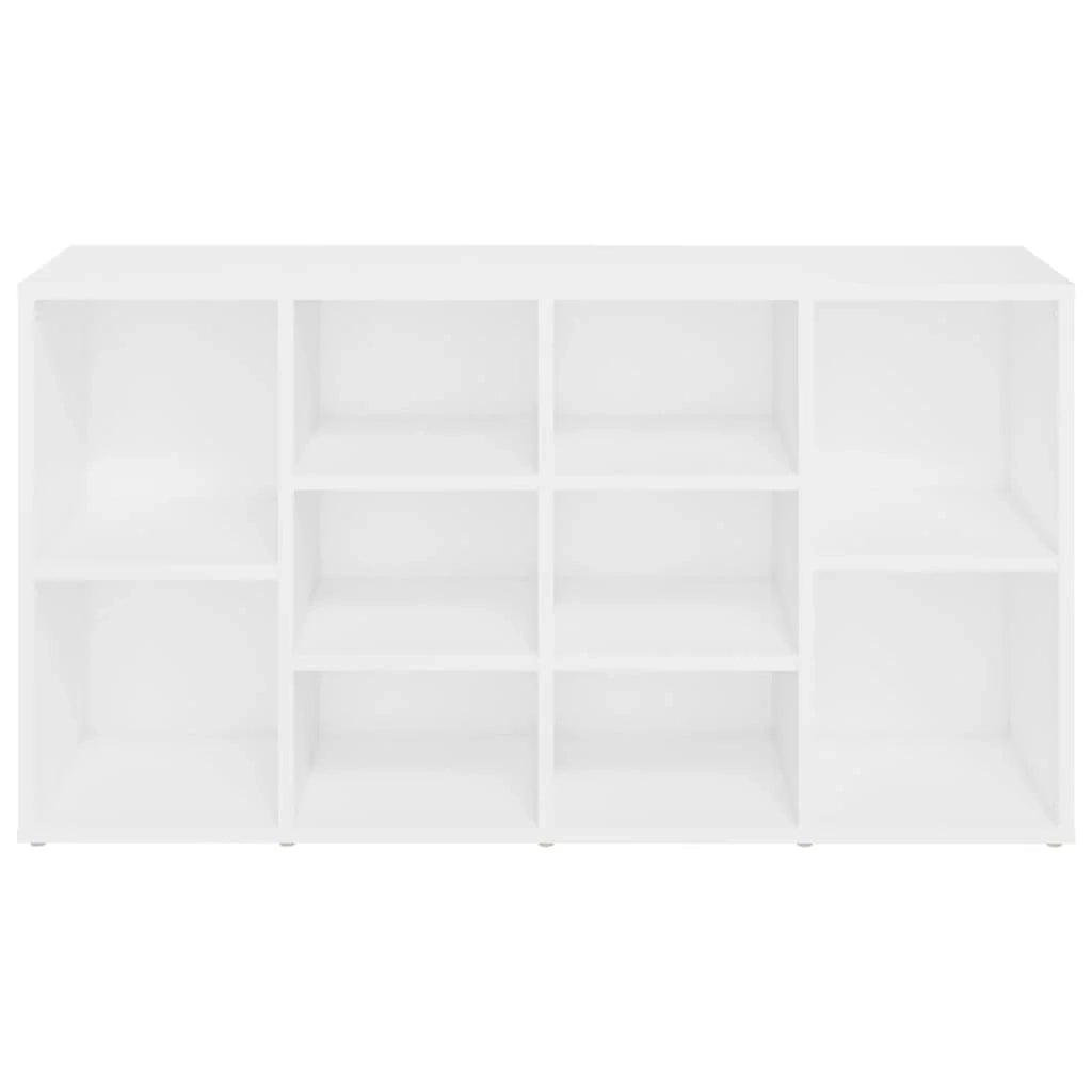 Panca portascarpe/stivali cassettiera scaffale mobiletto portaoggetti per ingresso 103 x 30 x 54,5 cm legno ingegnerizzato bianco 02_0022884